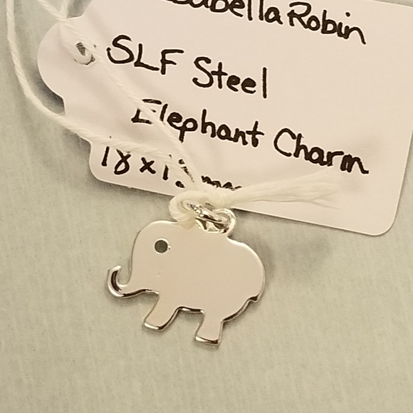 Jewelry - NWT SLF Steel Elephant Charm 18x13mm